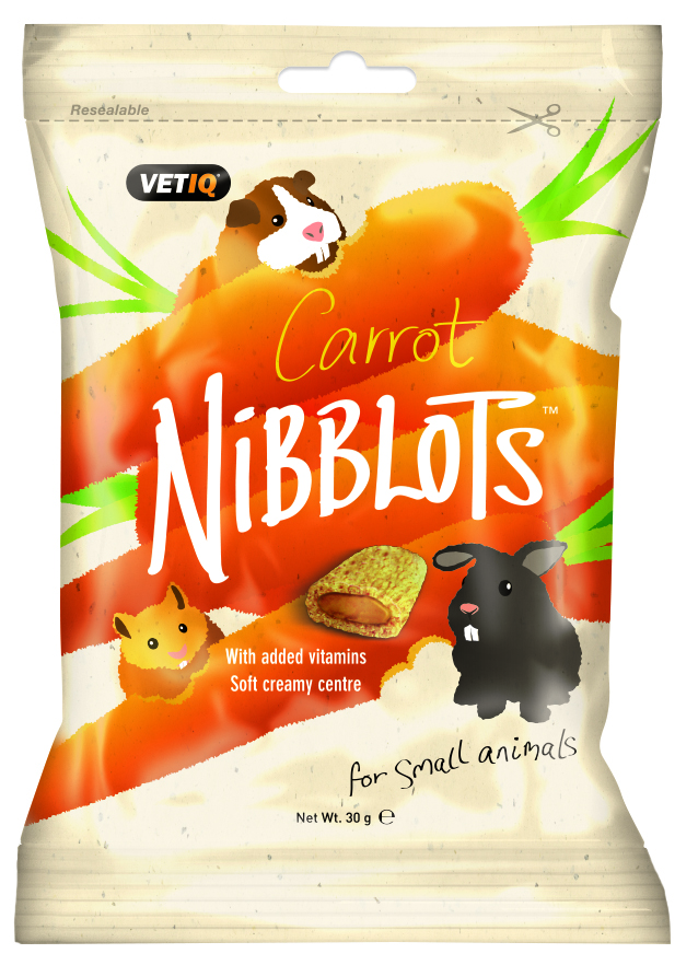 VETIQ Nibblots For Small Animals Carrot 30G - 7 50826 005573